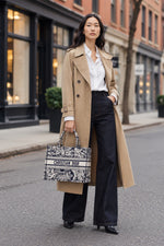 Load image into Gallery viewer, Dior Medium Book Tote – Navy &amp; Ecru Toile de Jouy
