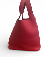Load image into Gallery viewer, Hermès Picotin Lock 22 Rouge Clemence Leather Palladium Hardware
