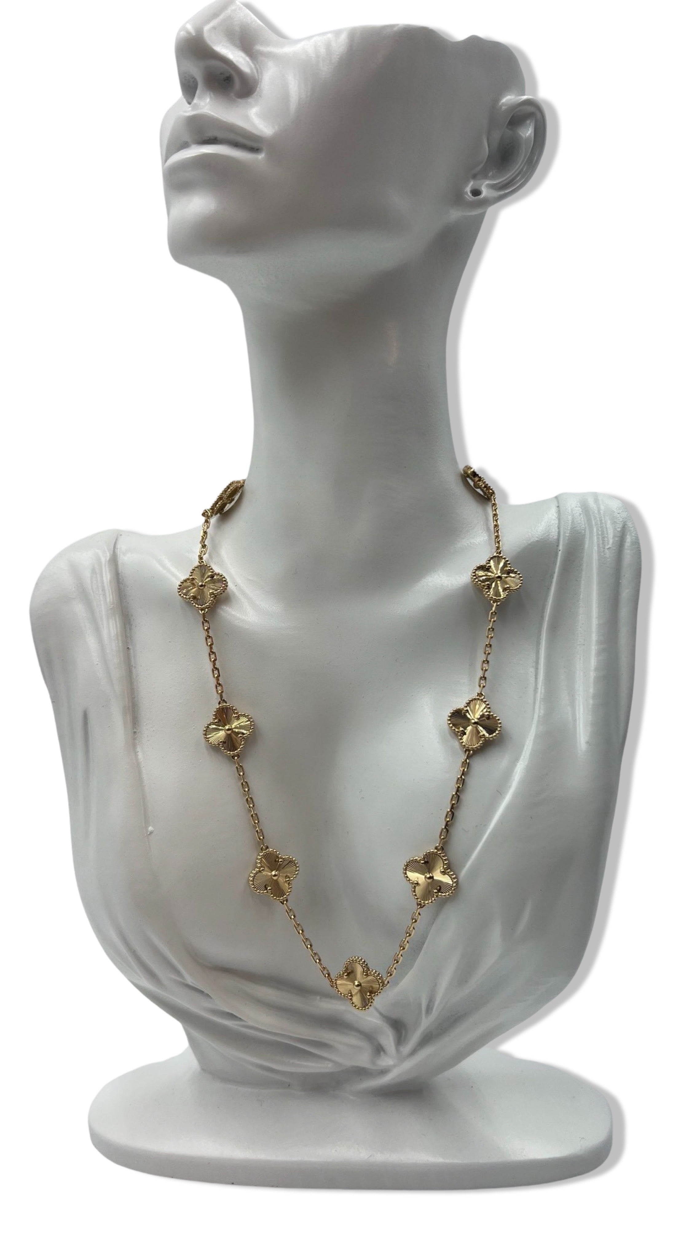 Van Cleef & Arpels Vintage Alhambra Guilloche 18K White Gold Diamond  Necklace | eBay