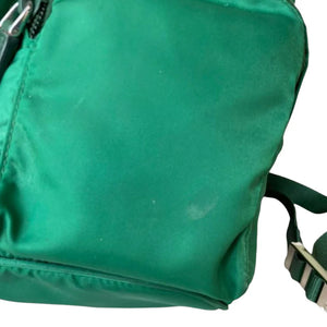 Prada Tessuto Nylon Double Pocket Backpack Green