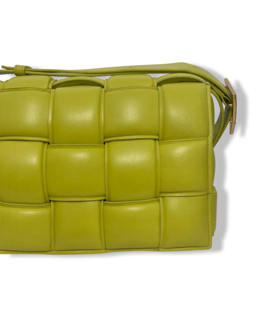 Bottega Veneta Padded Cassette Bag, Kiwi Supple Lambskin, Gold-tone Hardware