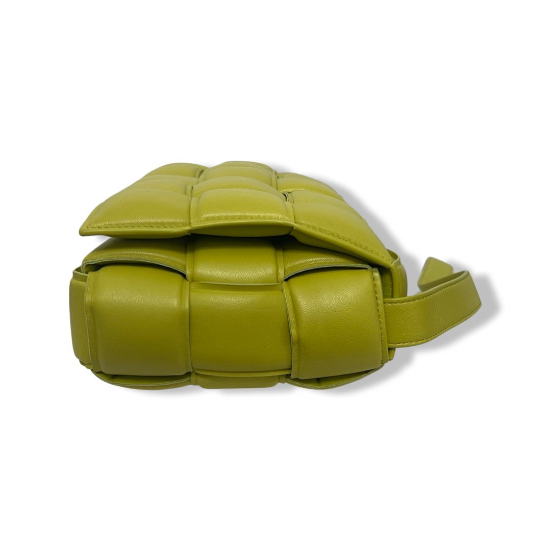 Bottega Veneta Padded Cassette Bag, Kiwi Supple Lambskin, Gold-tone Hardware