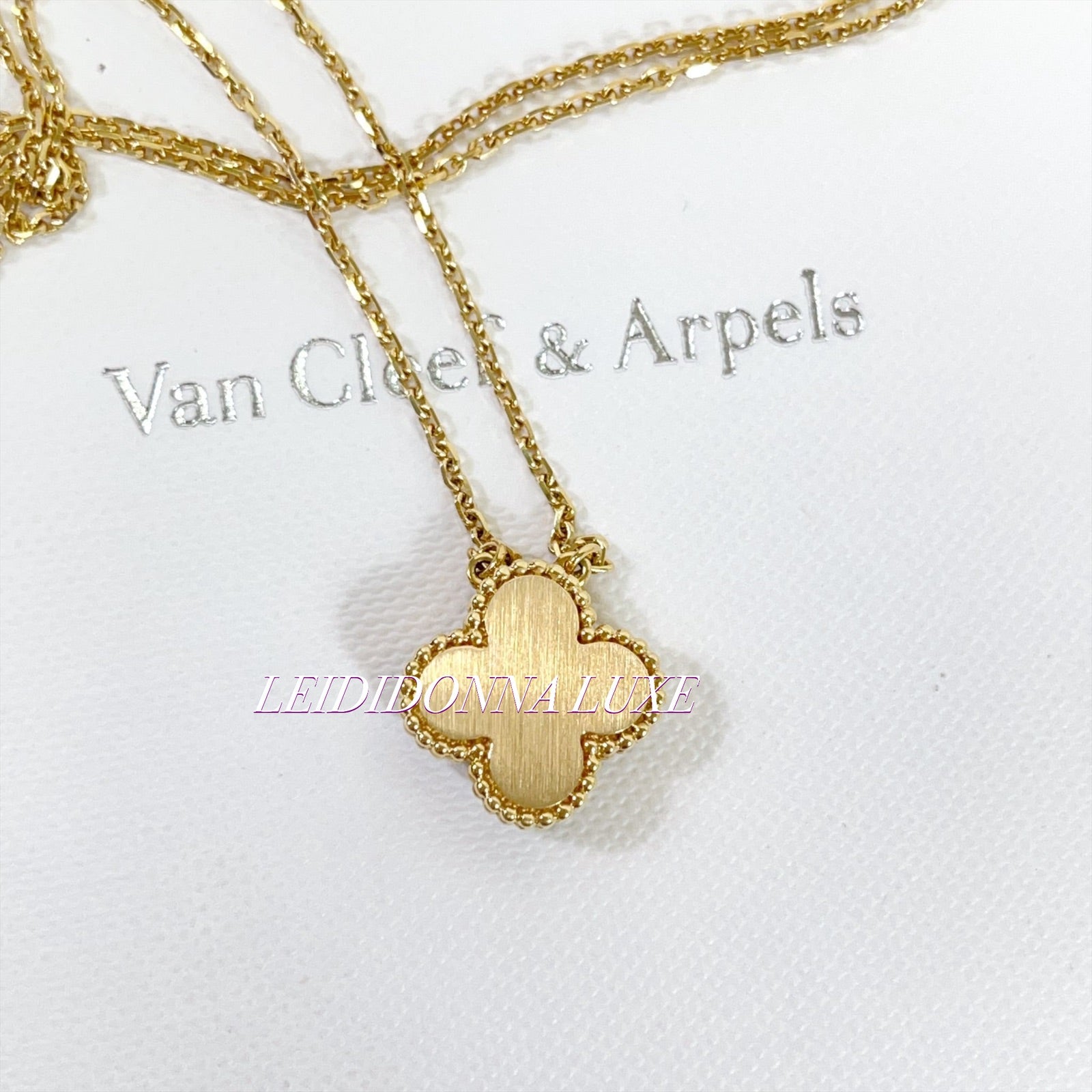 Van Cleef and Arpels Vintage Alhambra 1 Motif Holiday Pendant and Necklace - Vca