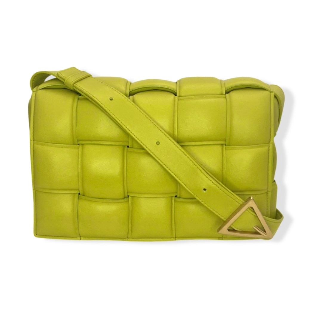 Bottega Veneta Padded Cassette Bag, Kiwi Supple Lambskin, Gold-tone Hardware