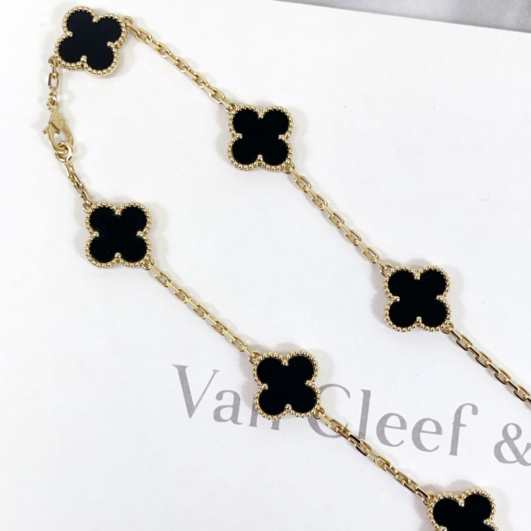 Van Cleef and Arpels Vintage Alhambra 10 Motifs Necklace