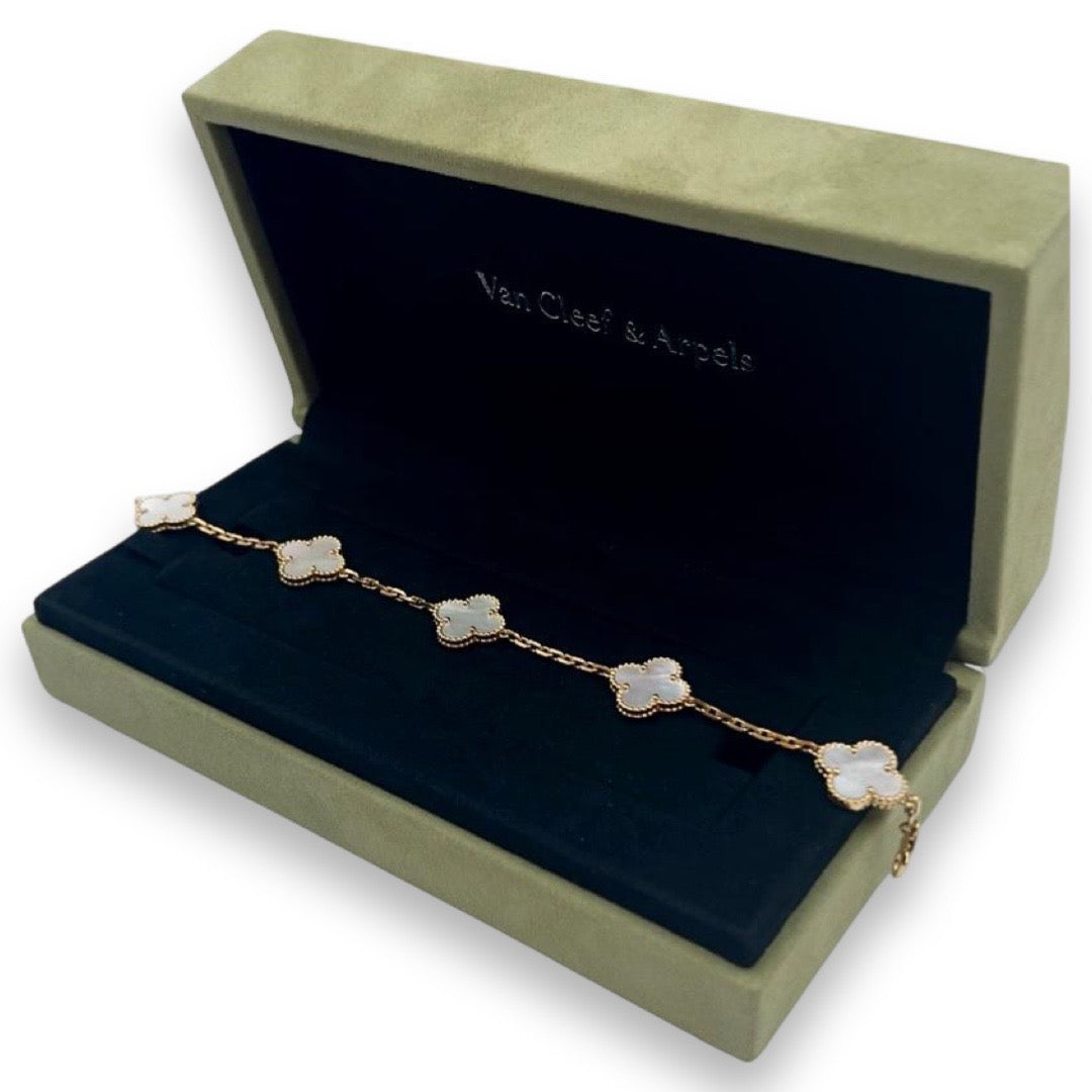 Van Cleef and Arpels Vintage Alhambra 5 Motifs Bracelet - Vca