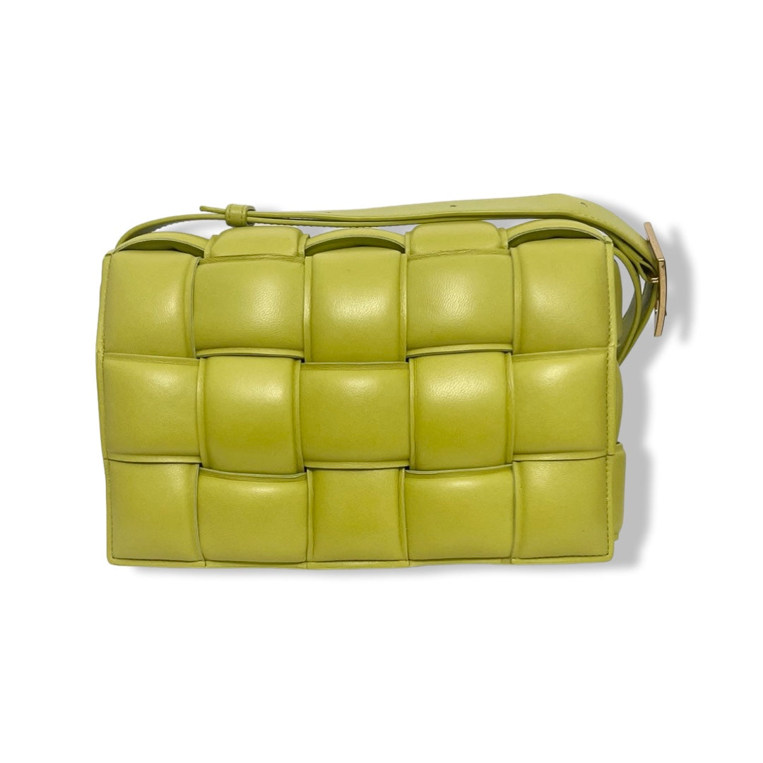 Bottega Veneta Padded Cassette Bag, Kiwi Supple Lambskin, Gold-tone Hardware