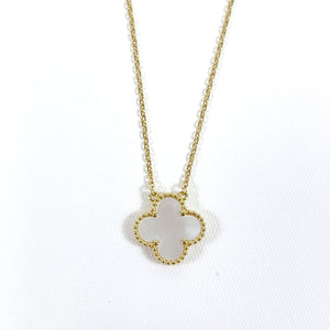 Van Cleef and Arpels Vintage Alhambra 1 Motif Pendant and Necklace- VCA