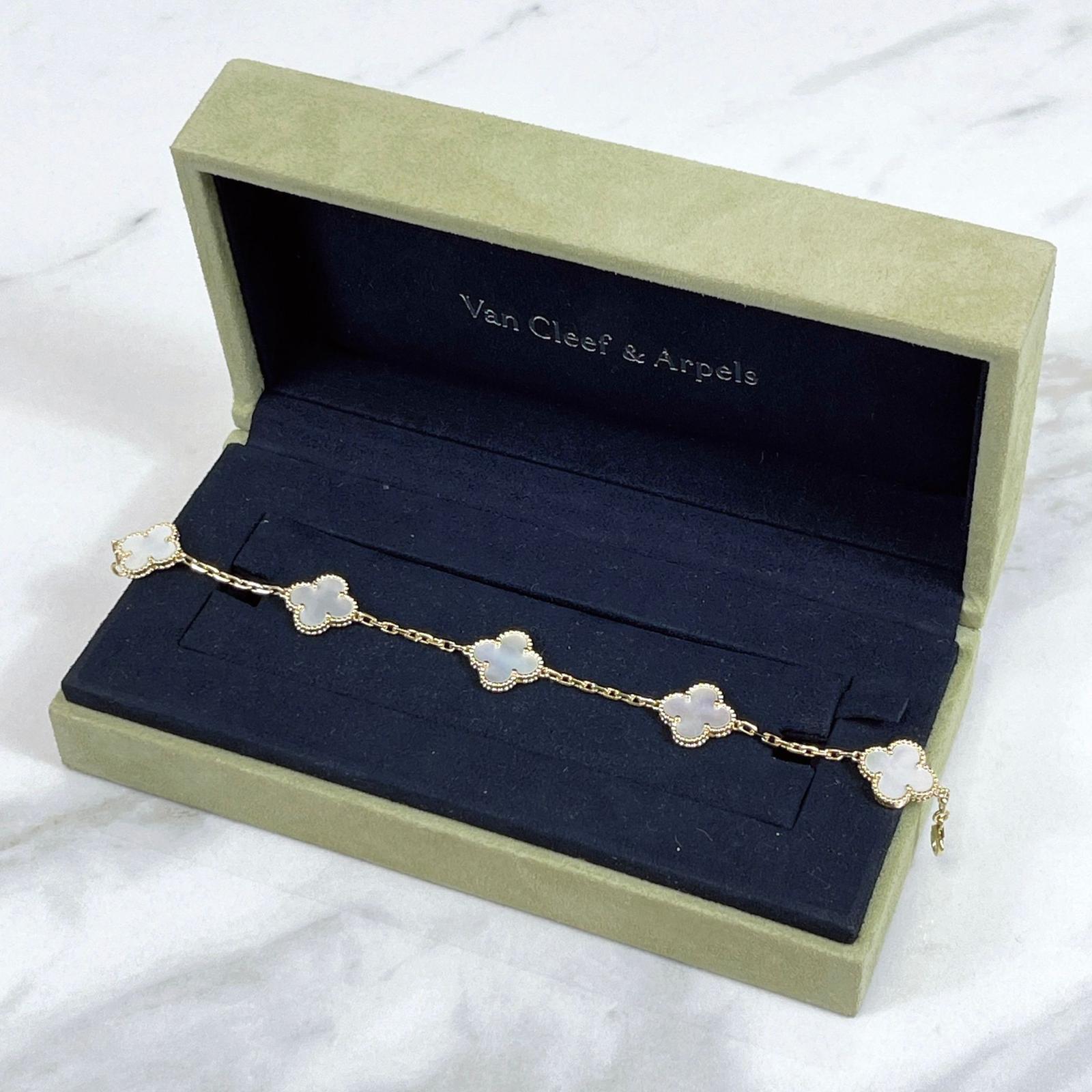 Van Cleef and Arpels Vintage Alhambra 5 Motifs Bracelet - Vca