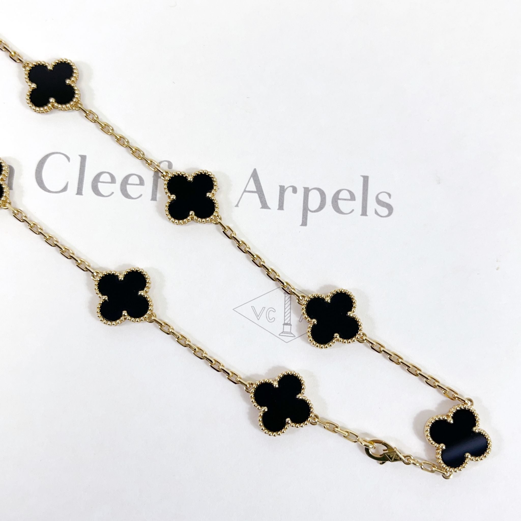 Van Cleef and Arpels Vintage Alhambra 10 Motifs Necklace