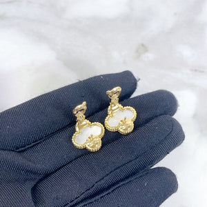 Van Cleef and Arpels Vintage Alhambra 1 Motif Earrings - Vca