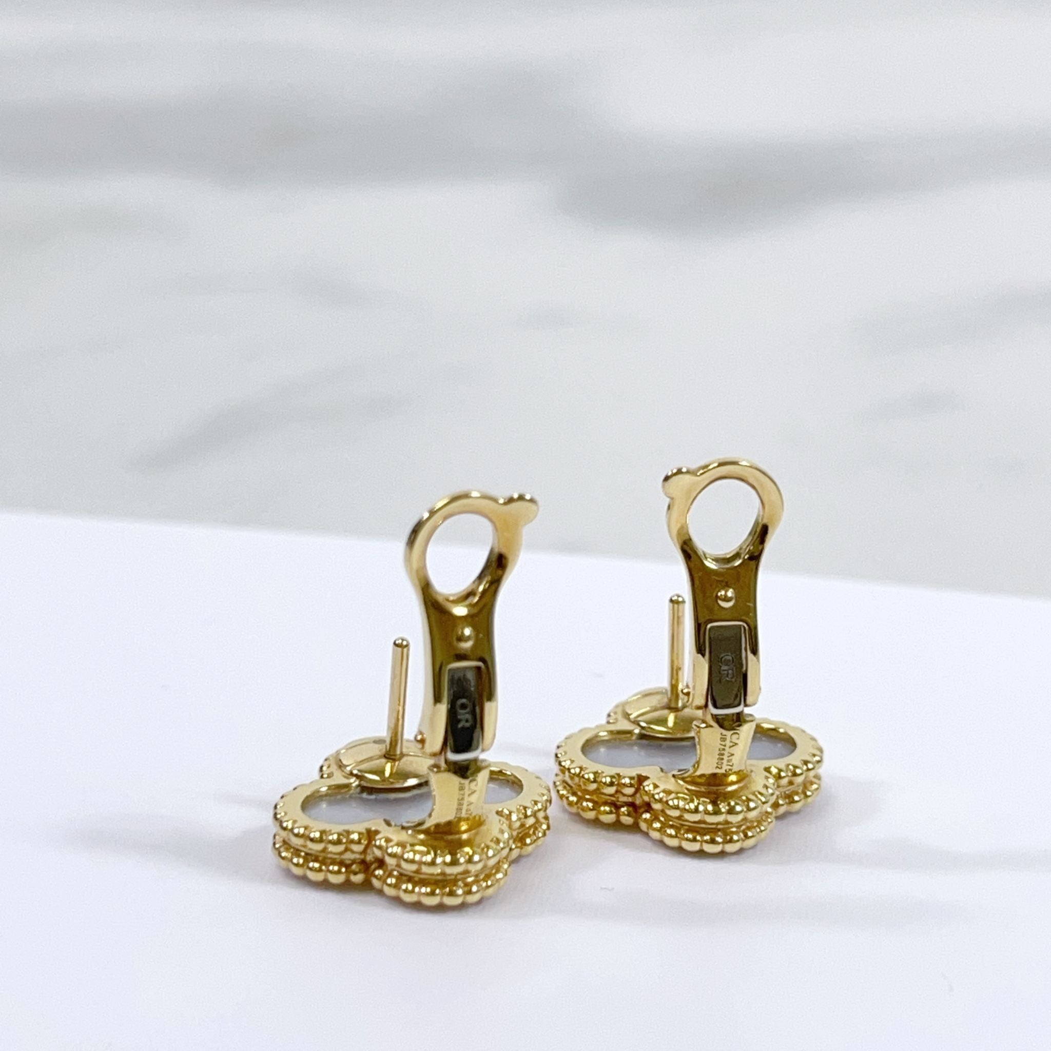 Van Cleef and Arpels Vintage Alhambra 1 Motif Earrings - Vca