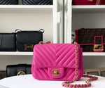 Load and play video in Gallery viewer, Chanel Classic Mini Square Chevron Lambskin
