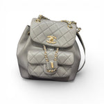 Charger l'image dans la galerie, Chanel Mini Duma Backpack – Light Grey Lambskin Gold-tone Hardware
