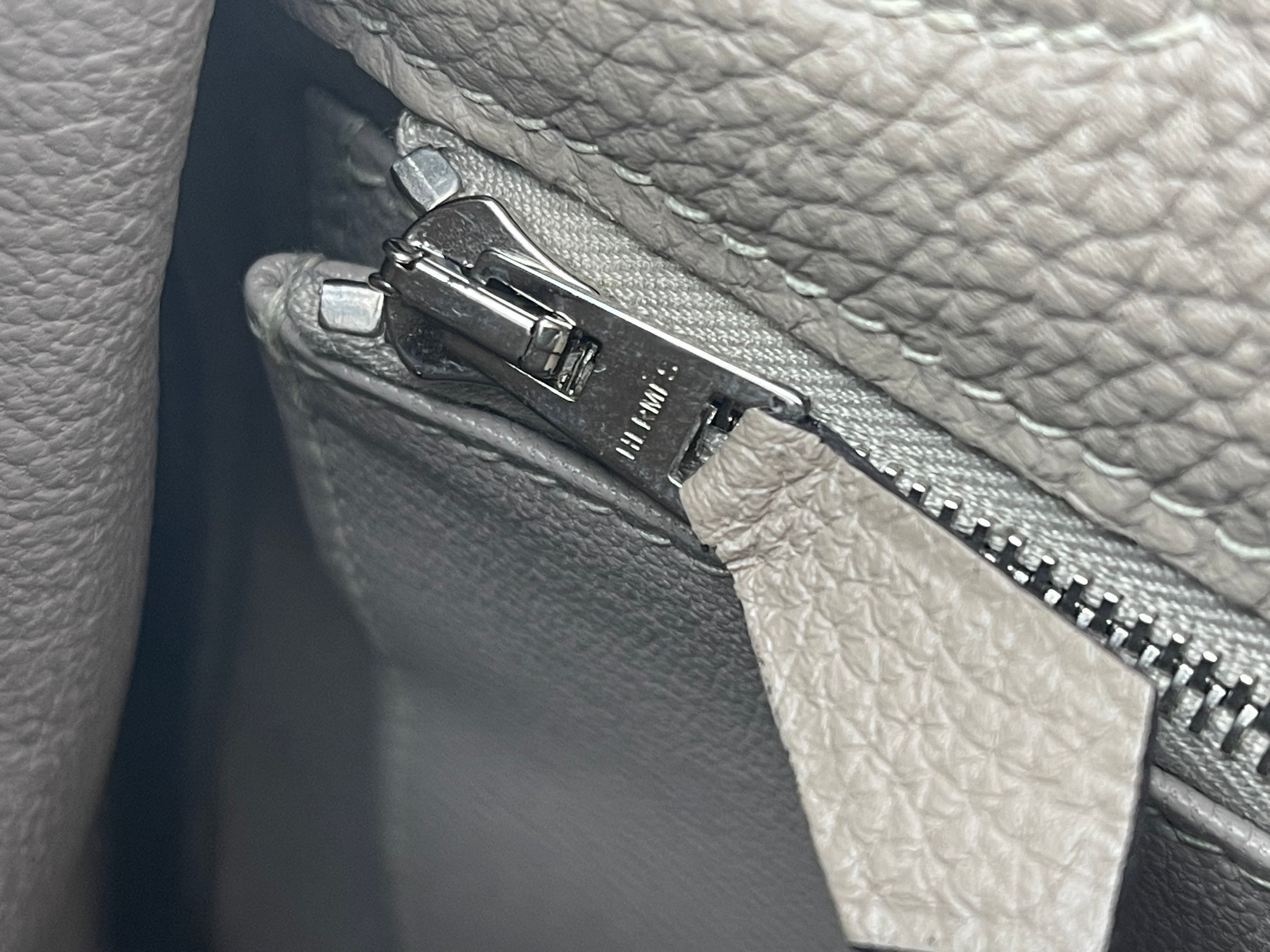 Hermes Kelly 32 Retourne Gris Tortourelle Togo Palladium Hardware