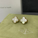 Load image into Gallery viewer, Van Cleef and Arpels Vintage Alhambra 1 Motif Earrings- VCA
