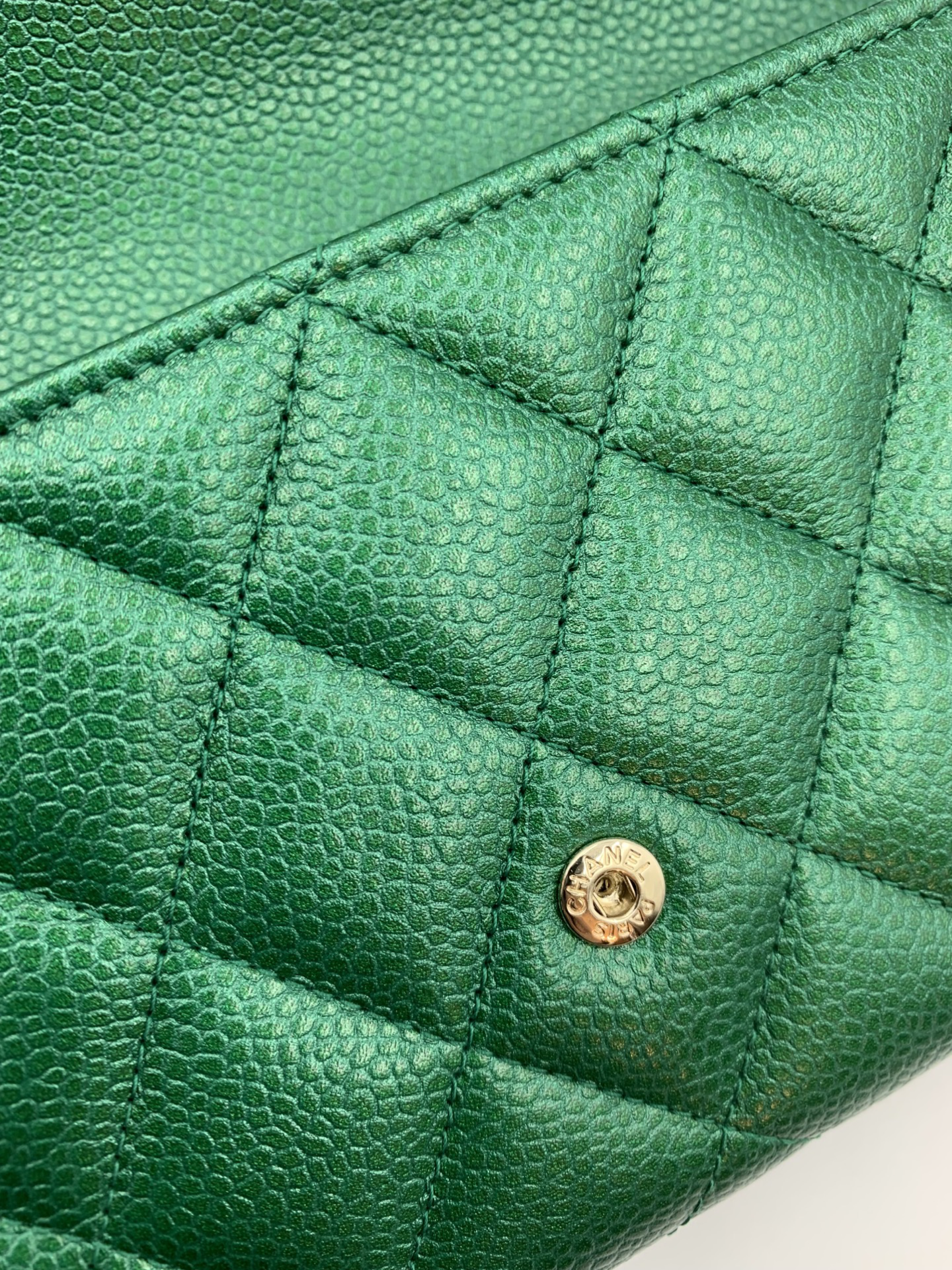 Chanel Wallet 18S Emerald Green