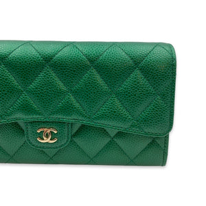 Chanel Wallet 18S Emerald Green