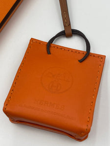 Hermes paper bag charm