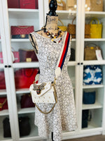 GUCCI Nappa Pearl Studded Mini Queen Margaret Broadway Shoulder Bag Mystic  White 934369