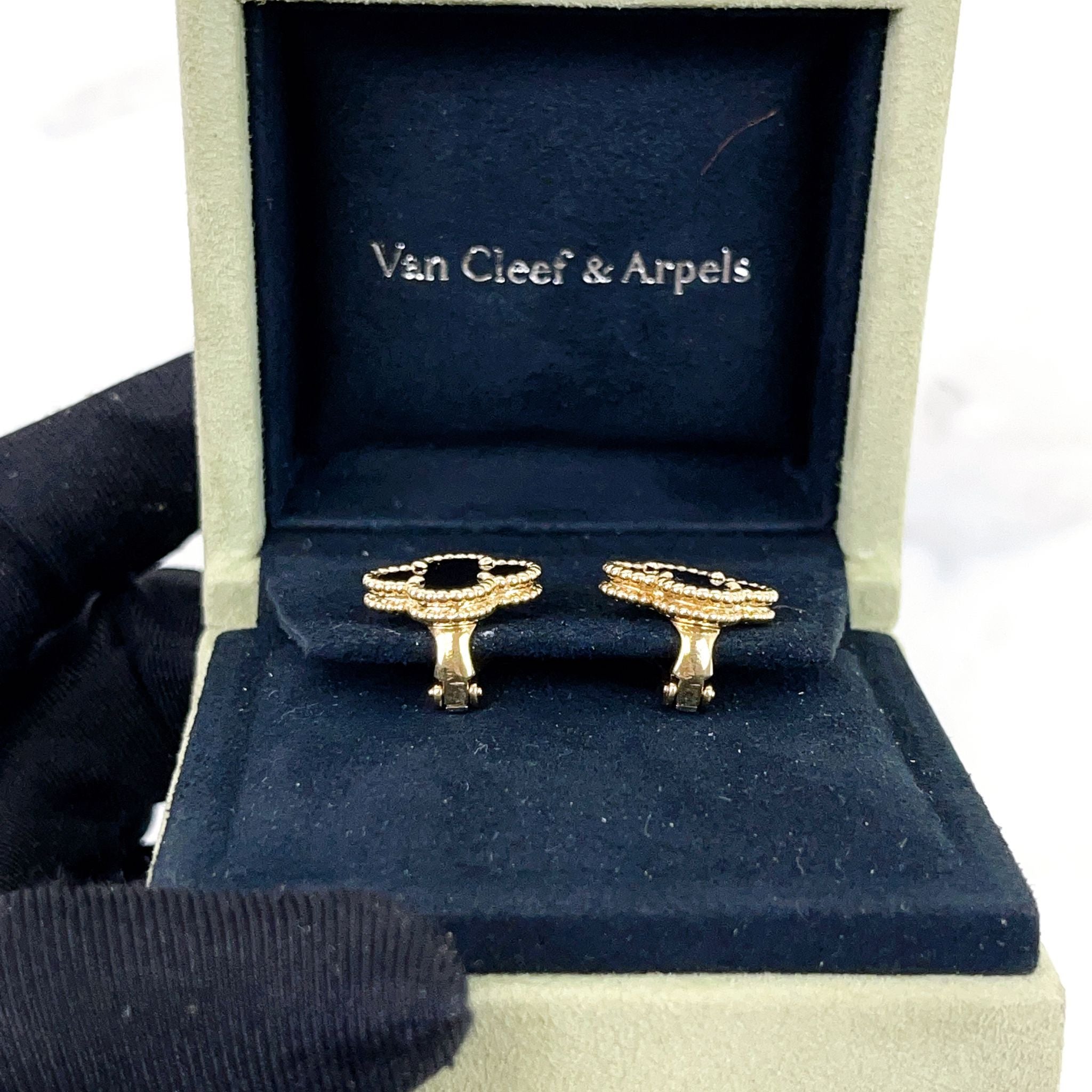 Van Cleef and Arpels Vintage Alhambra 1 Motif Earrings - Vca