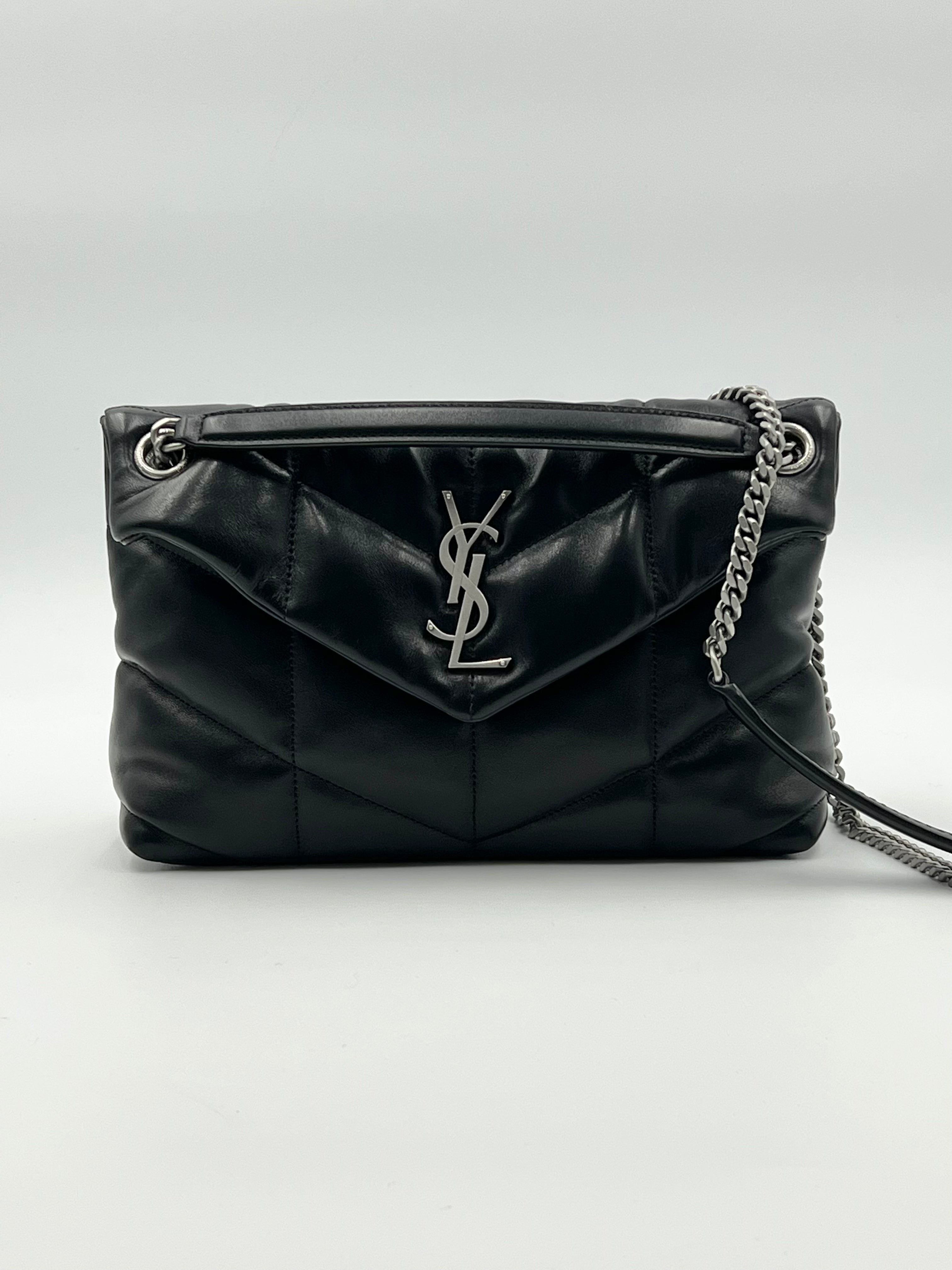 YSL Black Loulou Puffer Large Flap Chain Bag – The Closet