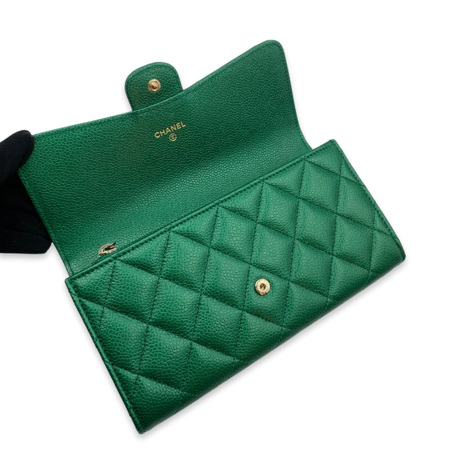 Chanel Wallet 18S Emerald Green