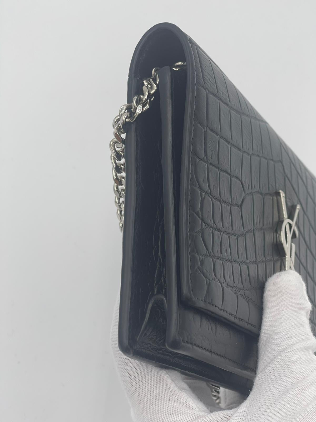 Saint Laurent Monogram Wallet on Chain