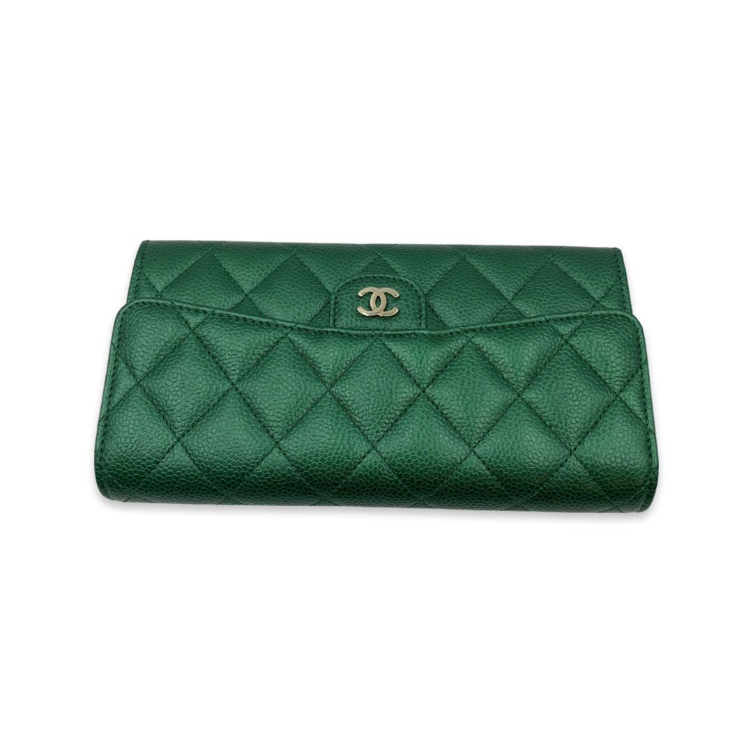 Chanel Wallet 18S Emerald Green