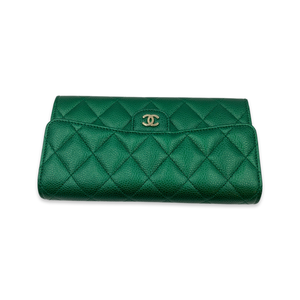 Chanel Wallet 18S Emerald Green