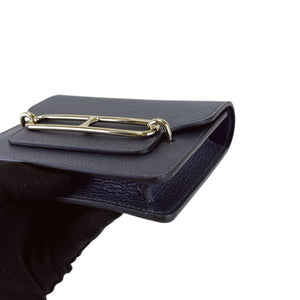 NEW Authentic Hermes Evercolor Bleu Nuit Roulid Slim Walket Waist Bag