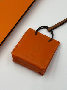 Hermes paper bag charm