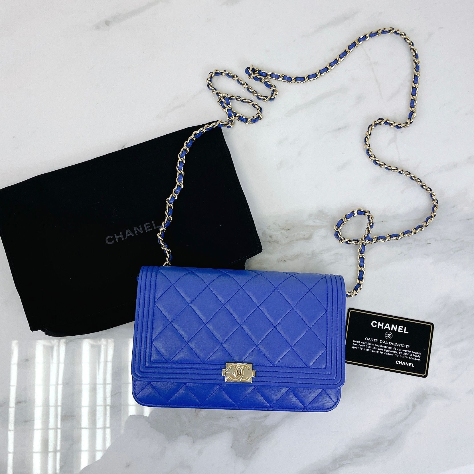 Chanel LeBoy Wallet on Chain