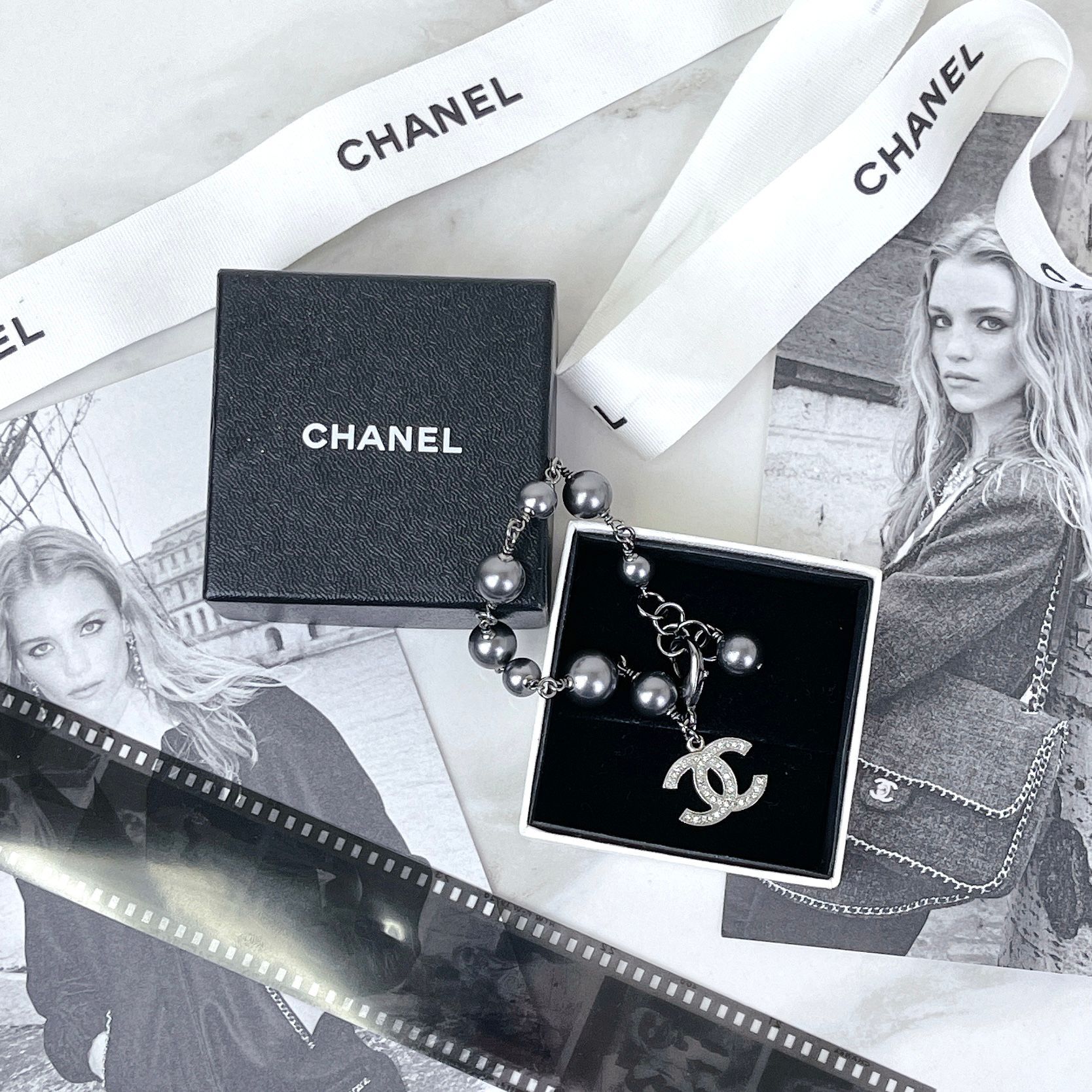 Chanel Pearl and Crystal Bracelet