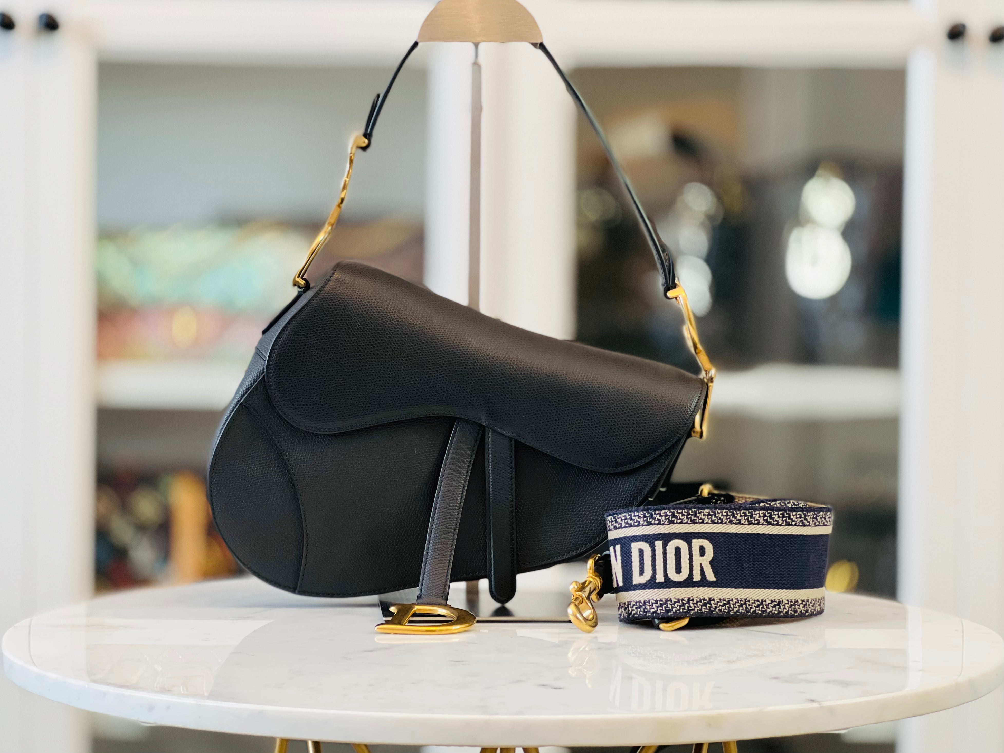Black Christian dior saddle medium LeidiDonna Luxe Inc
