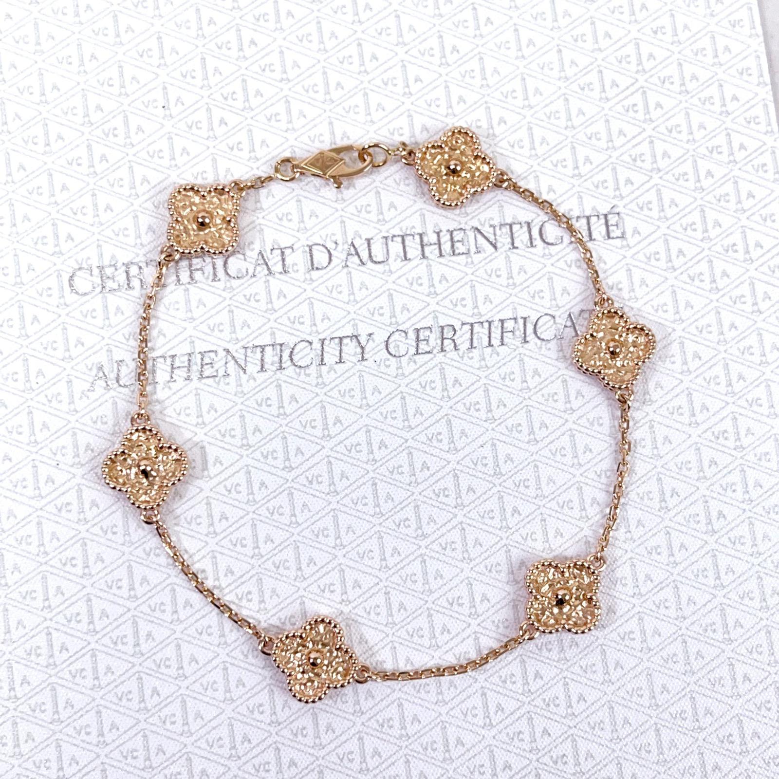 Van Cleef and Arpels Sweet Alhambra 6 Motifs Bracelet - Vca