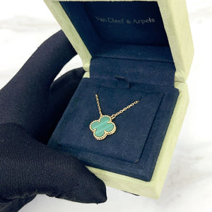 Van Cleef and Arpels Vintage Alhambra 1 Motif Pendant and Necklace - VCA