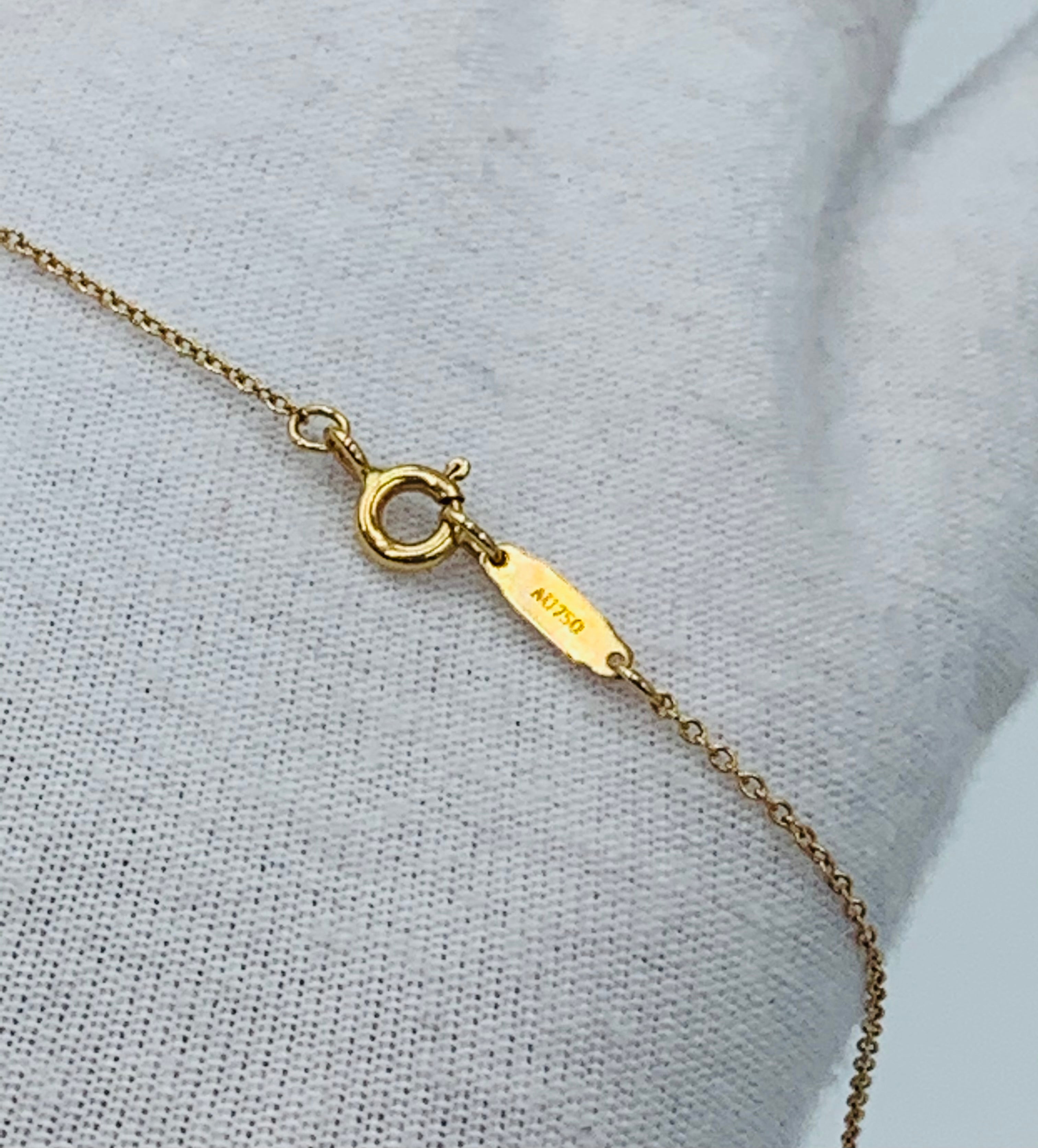 T I F F A N Y & Co Petite Heart Key Pendant and Necklace