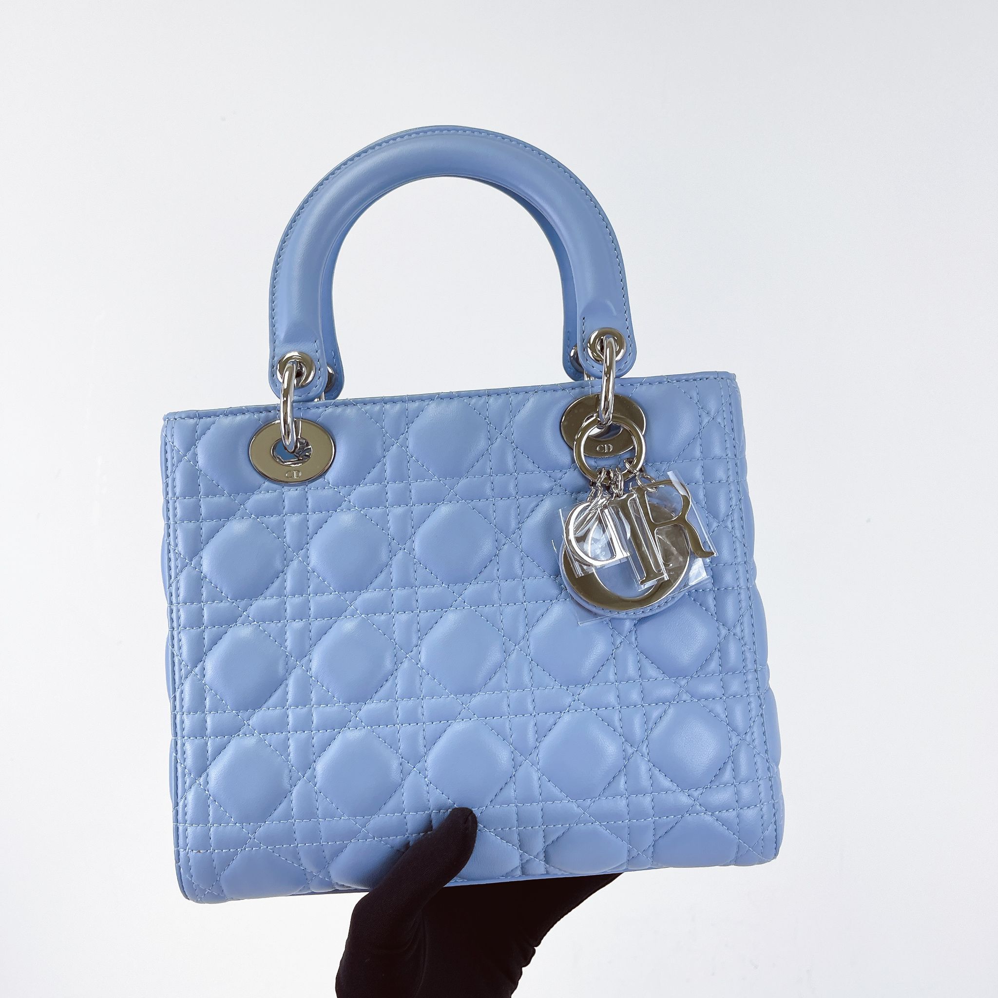 Dior Indigo Blue Ultramatte Lady Dior Medium Bag – MILNY PARLON