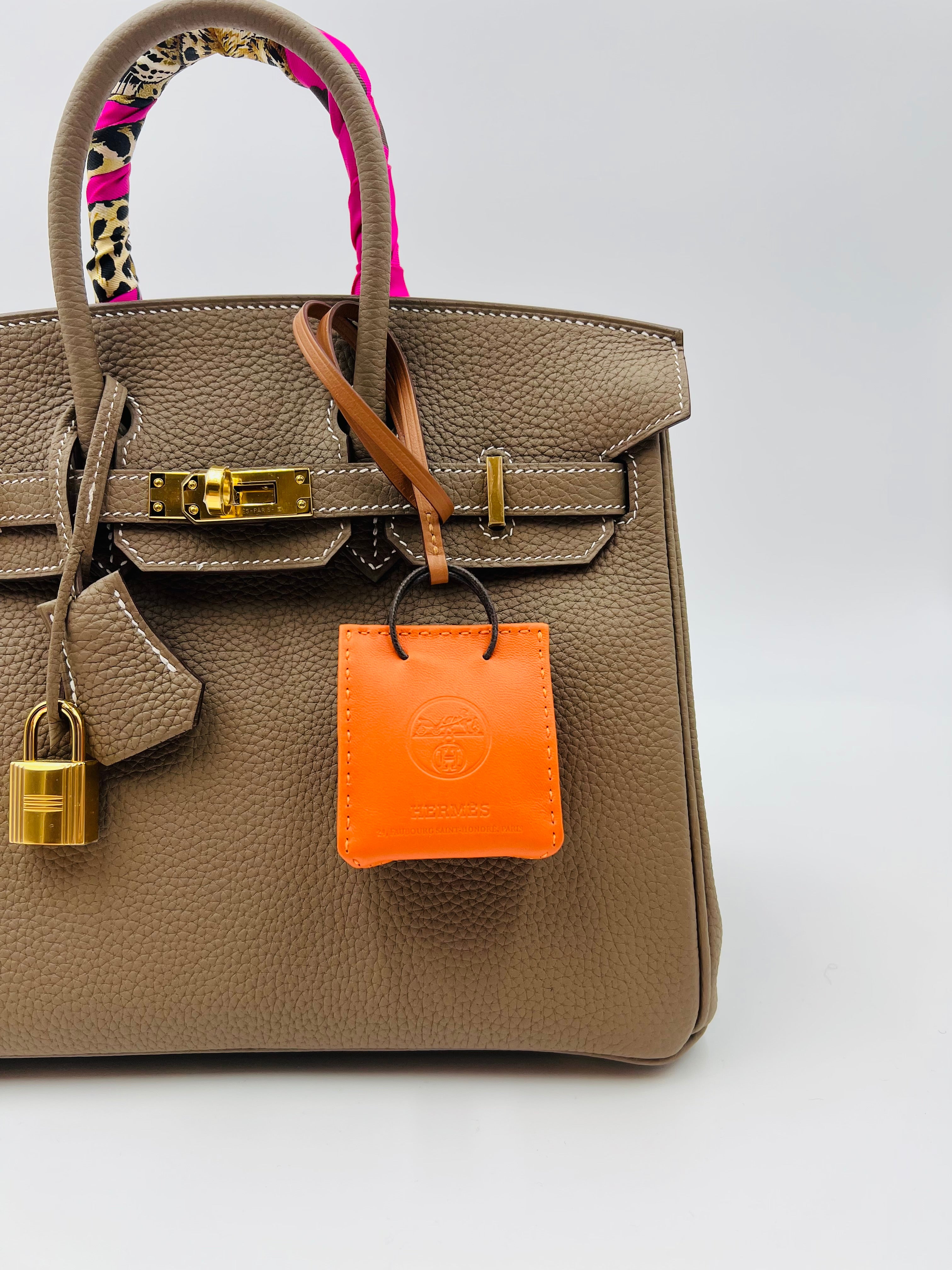 Hermes paper bag charm