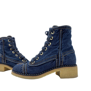 Chanel 20P Denim Boots