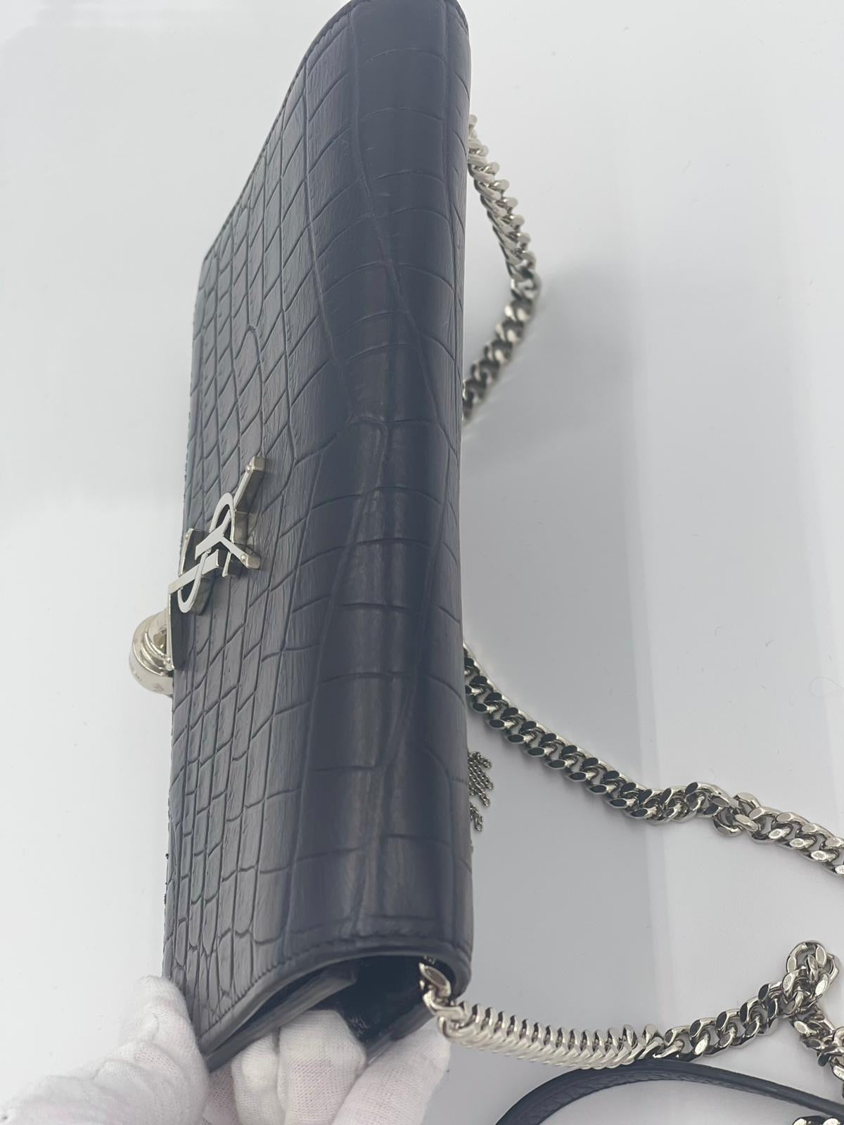 Saint Laurent Monogram Wallet on Chain