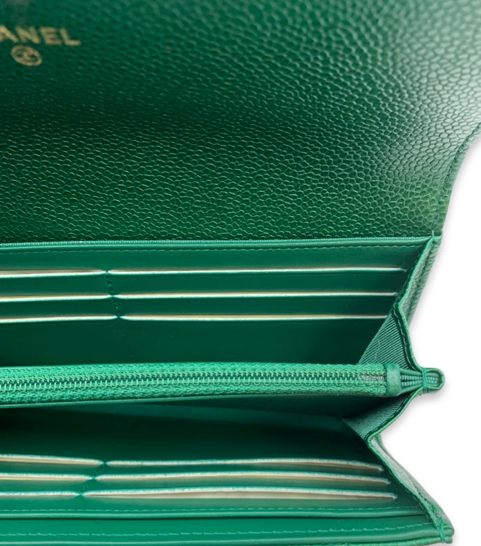 Chanel Wallet 18S Emerald Green