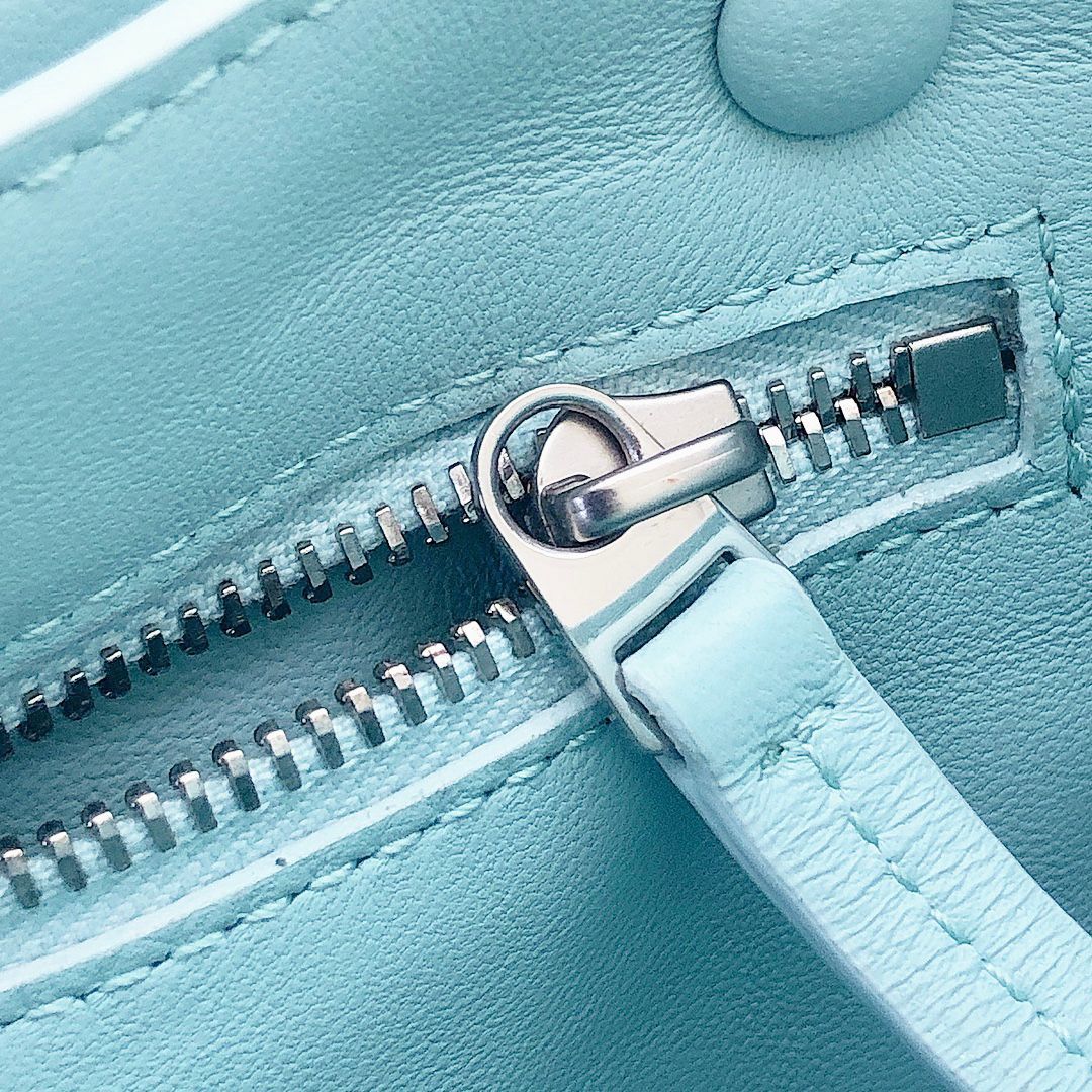 Bottega Veneta Padded Casette Sky Blue Supple Lambskin, Silver-tone Hardware