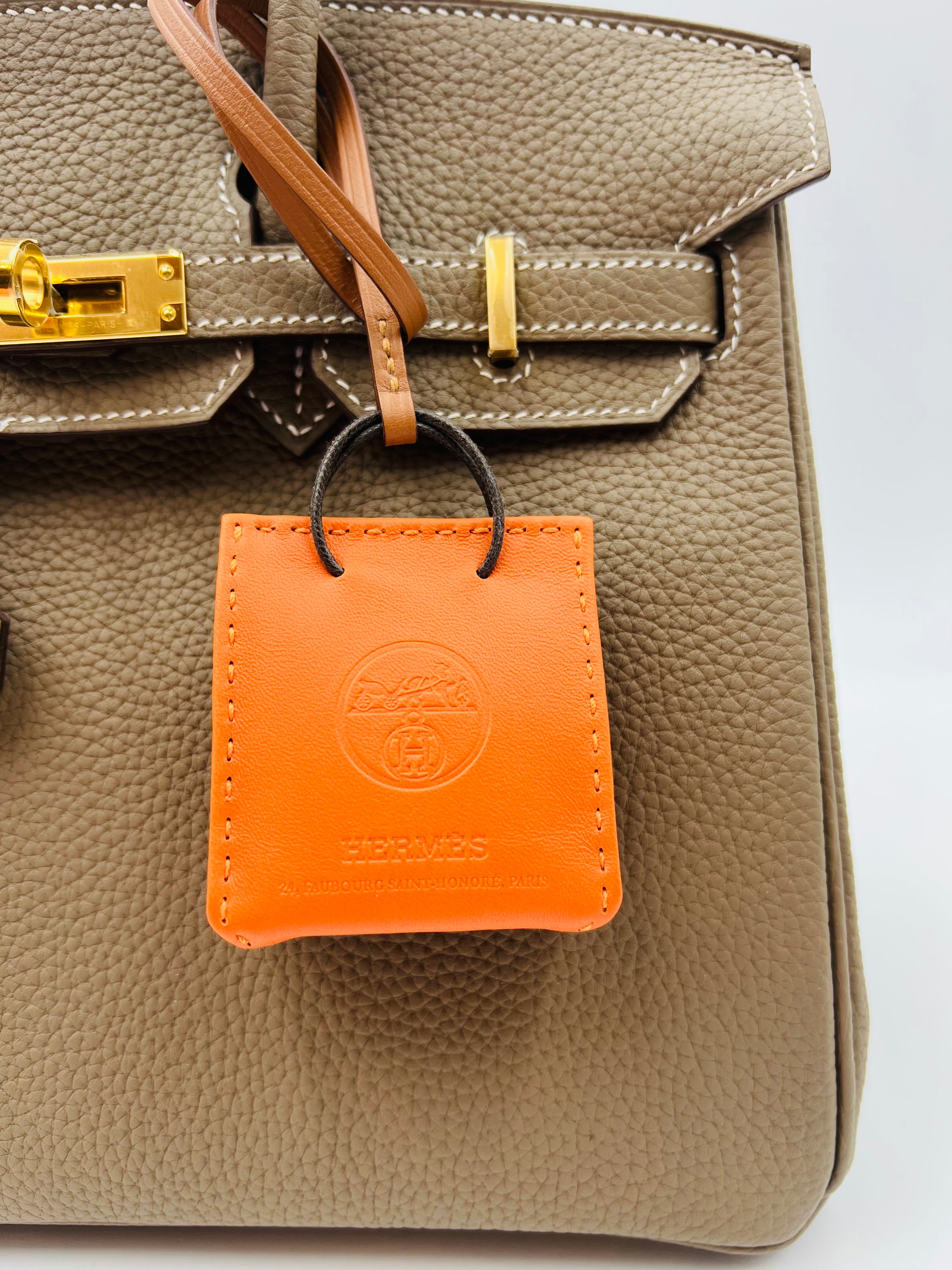 Hermes paper bag charm