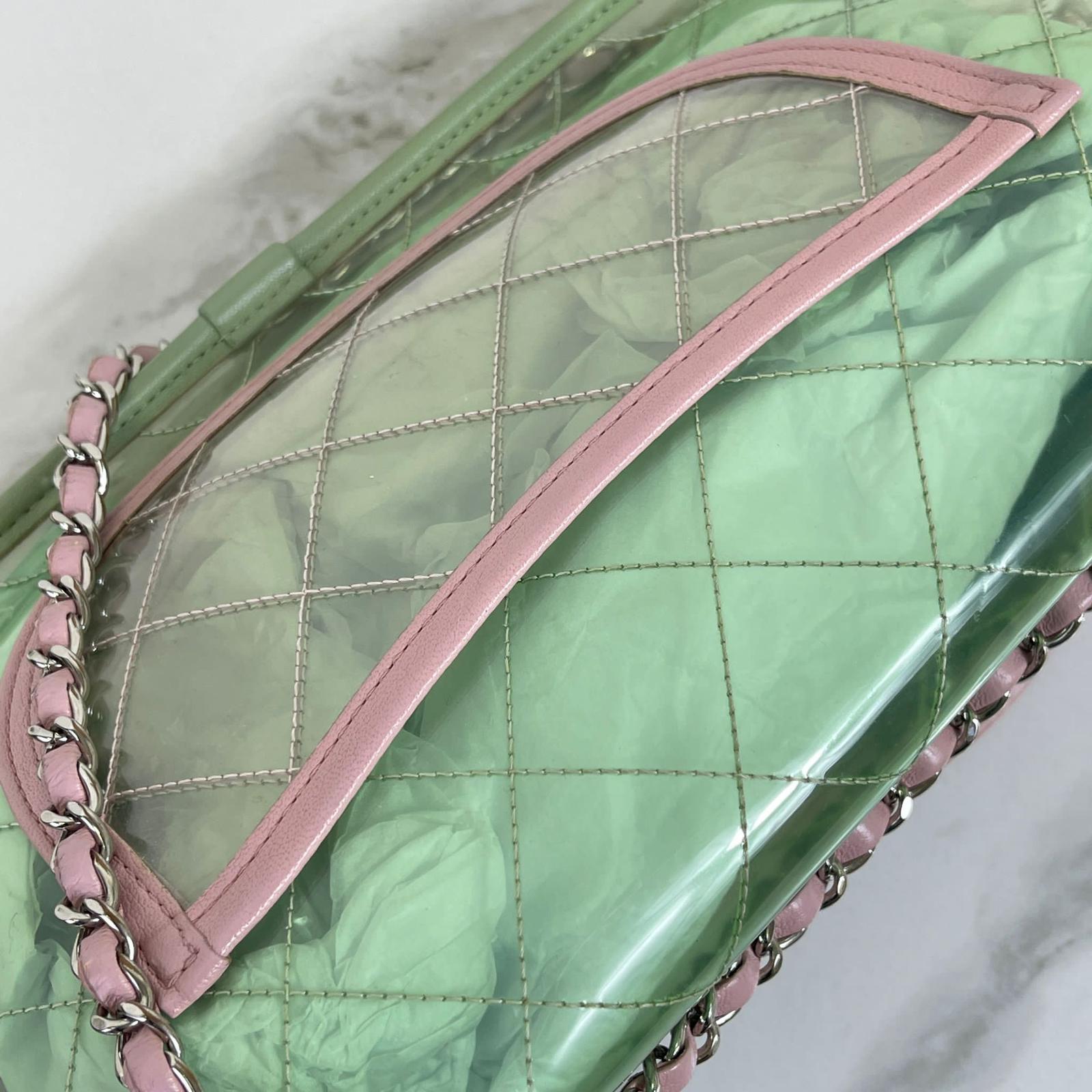 Chanel PVC Coco Splash Mini Flap Bag Pink Blue Green