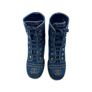 Chanel 20P Denim Boots