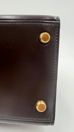 Load image into Gallery viewer, Hermes Kelly 28 Sellier Vintage Chocolate Box Leather 24kt Gold-Plated Hardware
