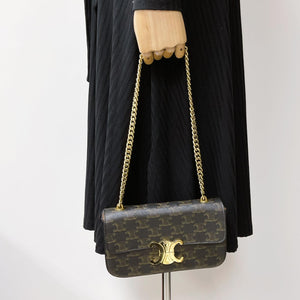 Celine Triomphe Shoulder Chain Bag