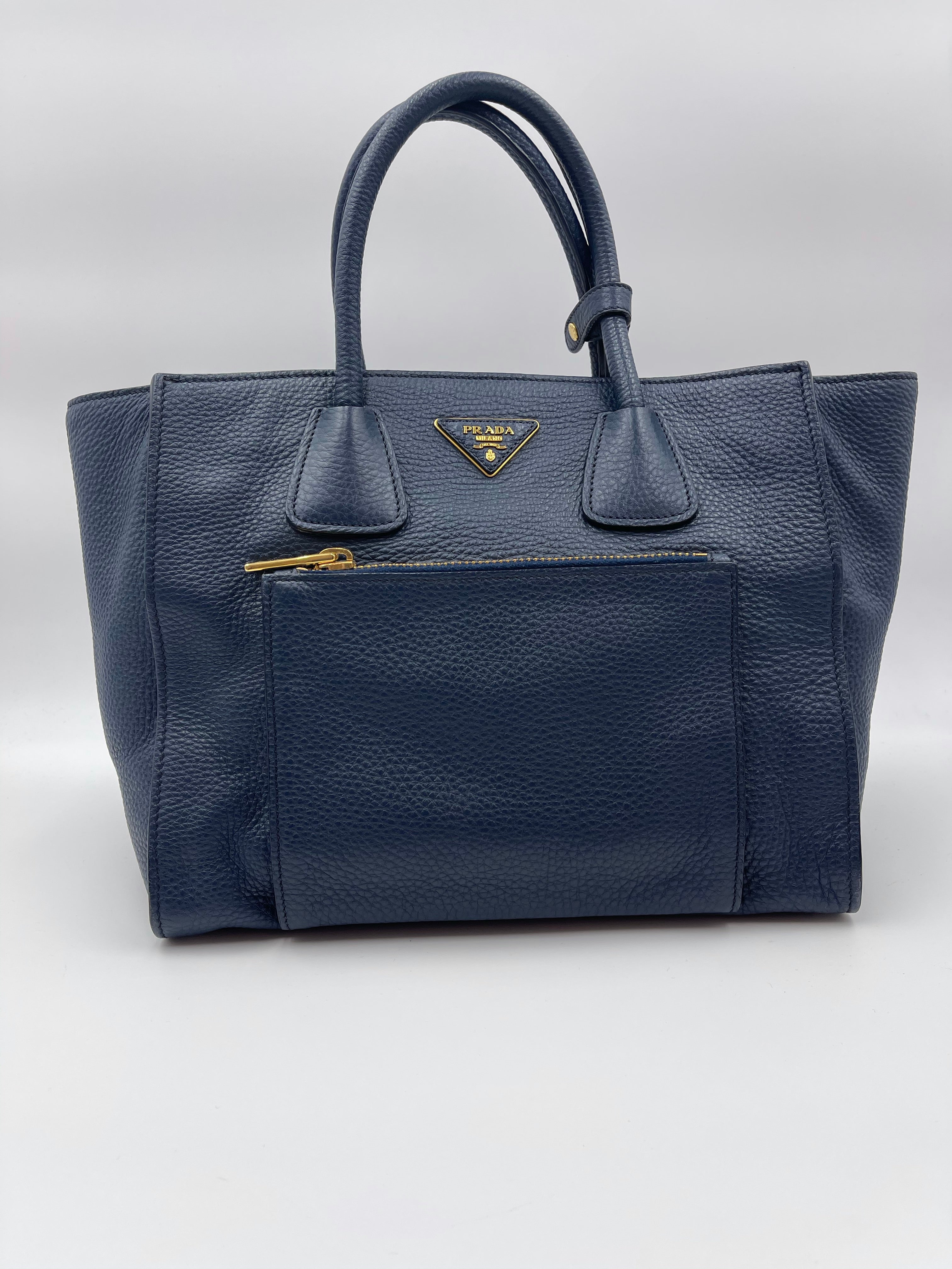 Prada Vitello Daino Shopper Tote